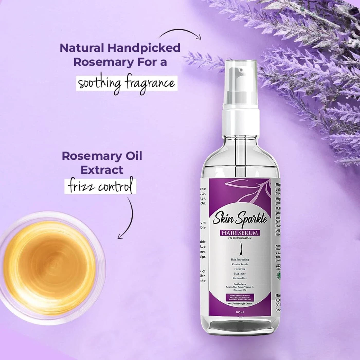 SKIN SPARKLE Ultra Shine Hair Serum For Instant Shine & Smoothness Hair 250ml thumbnail