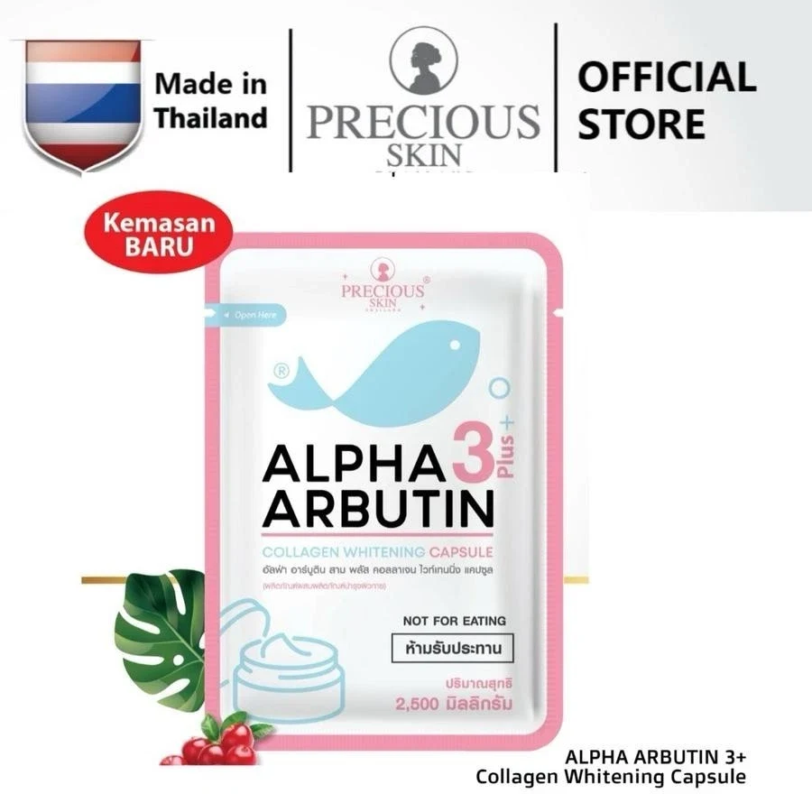 Alpha 3 Plus Arbutin Collegen Whitening Capsule For Skin Brightning 2500mg 10cap thumbnail