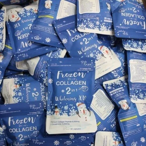 New Frozen Collagen, 2 in 1 Whitening x 10 with L-Glutathione 60 capsules thumbnail