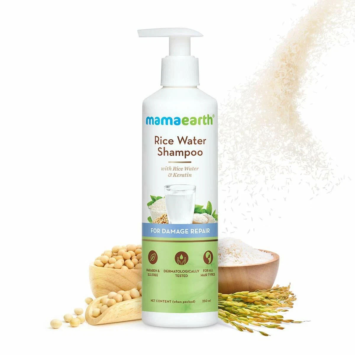 Mamaearth Rice Water Shampoo with Rice Water & Keratin For Damaged Dry and Frizz thumbnail