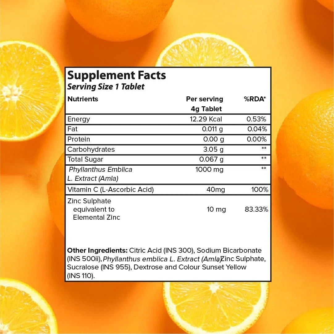PLIX Vitamin C Immunity Booster Effervescent Tab Helps Improve Energy Mood 15Tab thumbnail