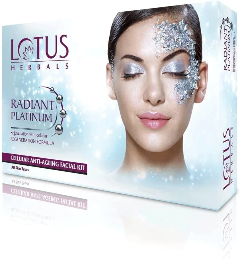 Lotus Herbals Radiant Platinum Cellular Anti-Ageing Facial Kit 170g thumbnail