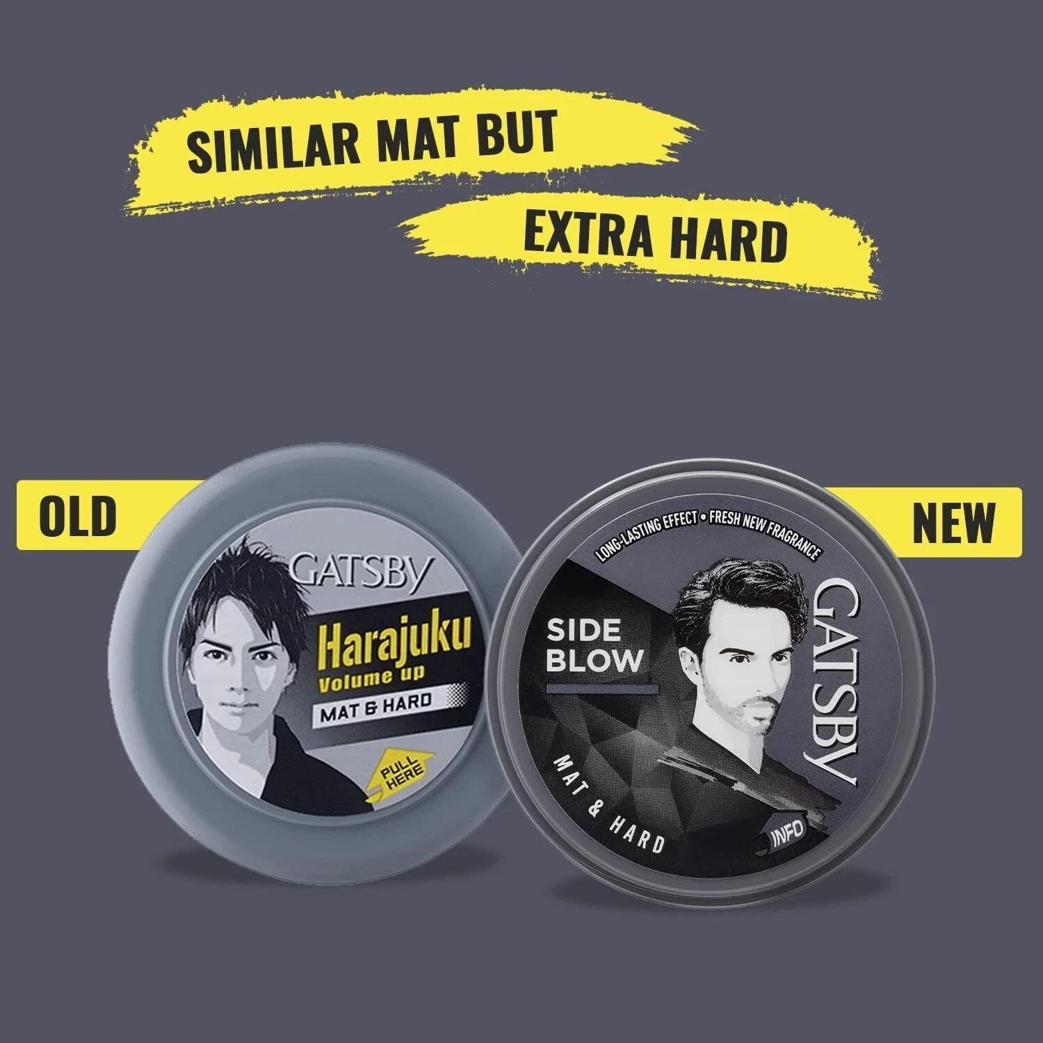 Gatsby Hair Styling Wax Matt & Hard 75g Grey thumbnail