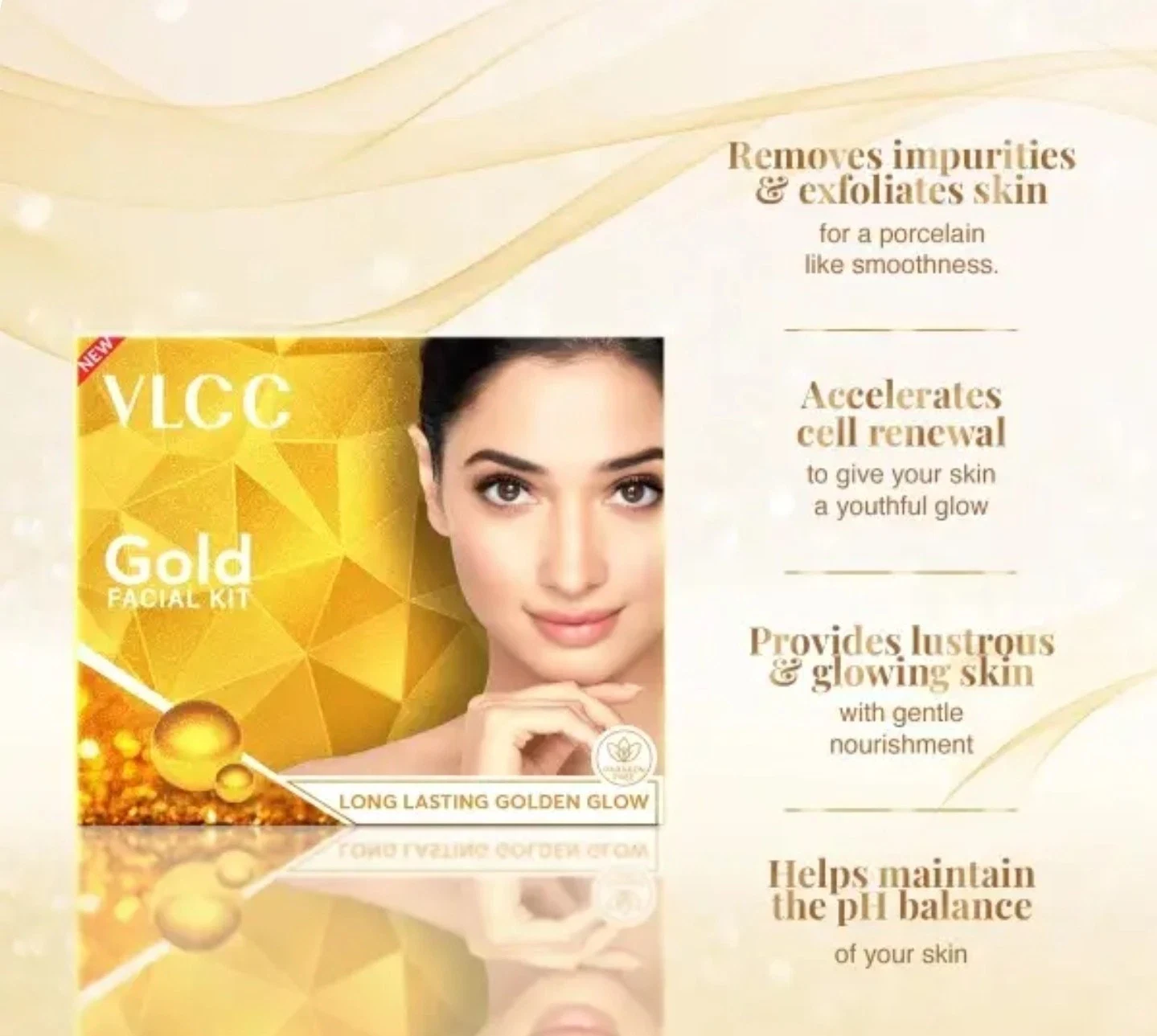 VLCC Natural Sciences Gold Facial Kit for Luminous and Radiant Complexion 60g thumbnail
