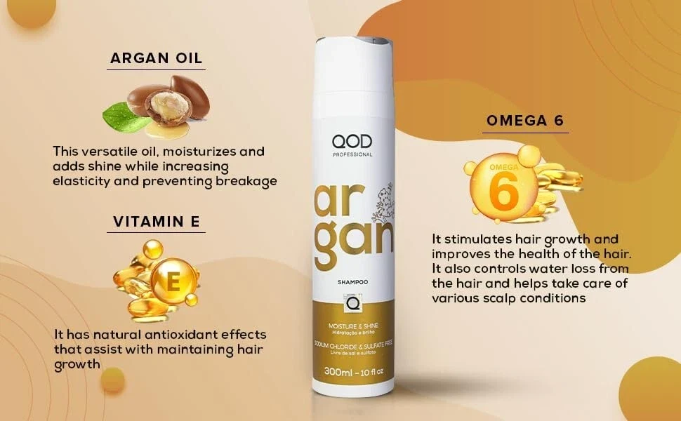 QOD Professional Argan Shampoo Sulphate & Sodium Chloride free 300ml thumbnail