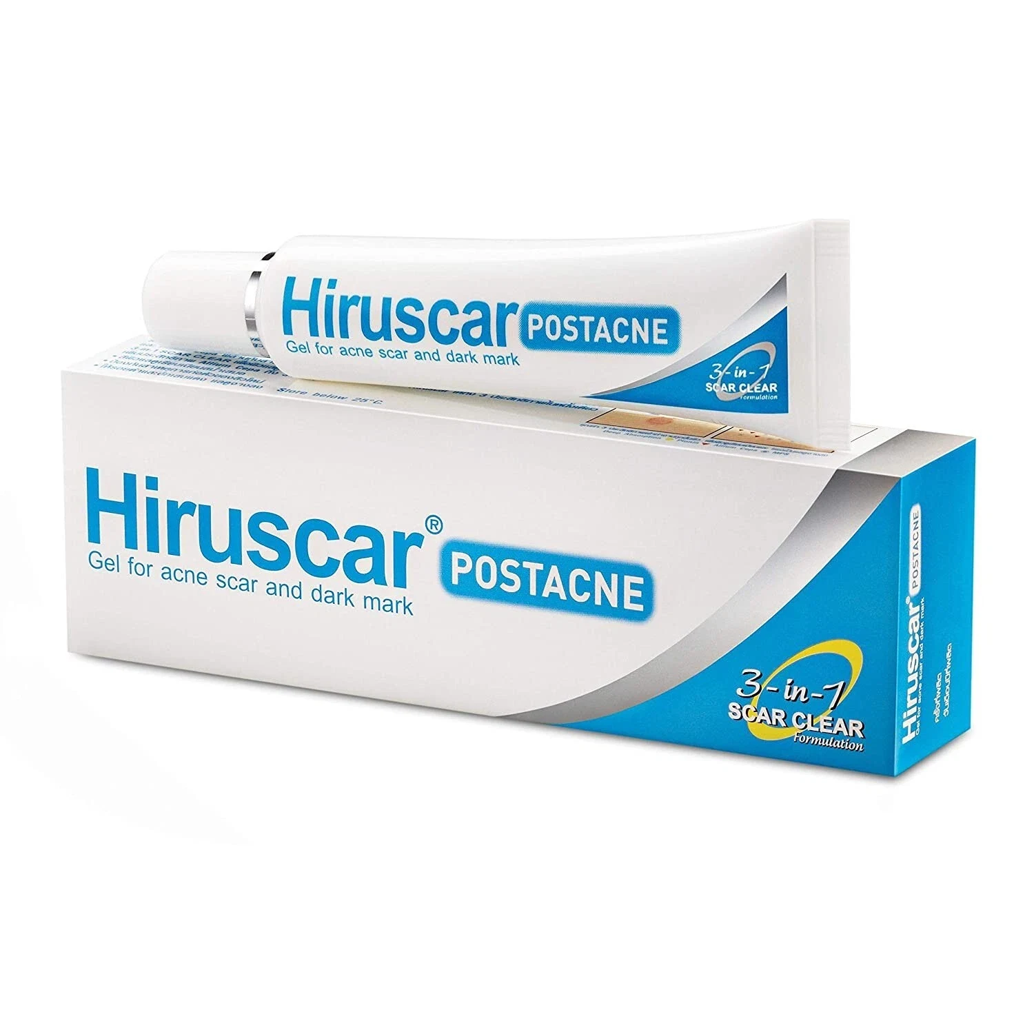 New Hiruscar Postacne Gel For Reduction Scars & Dark Spots Caused By Acne 10g
