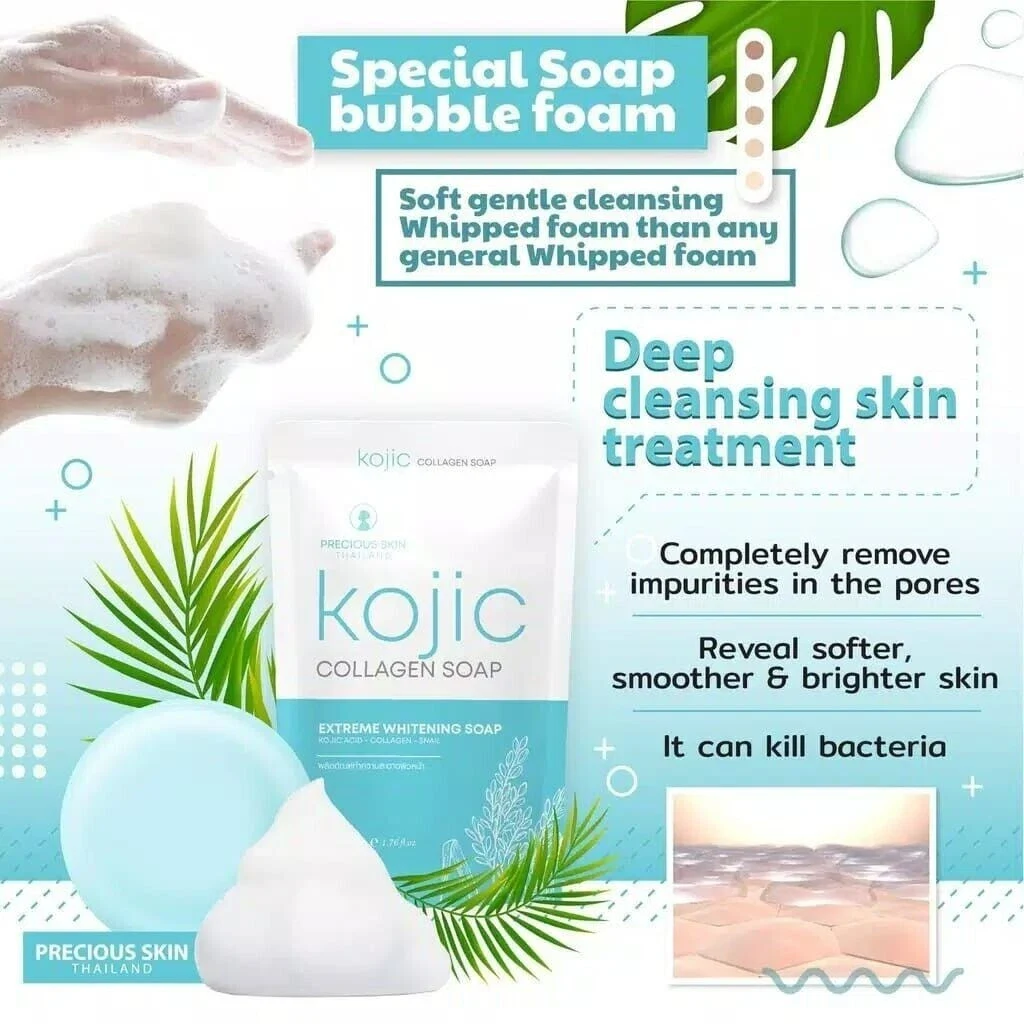 Kojic Collagen Soap Extreme Whitening Soap Kojic Acid-Collagen-Snail 60g thumbnail
