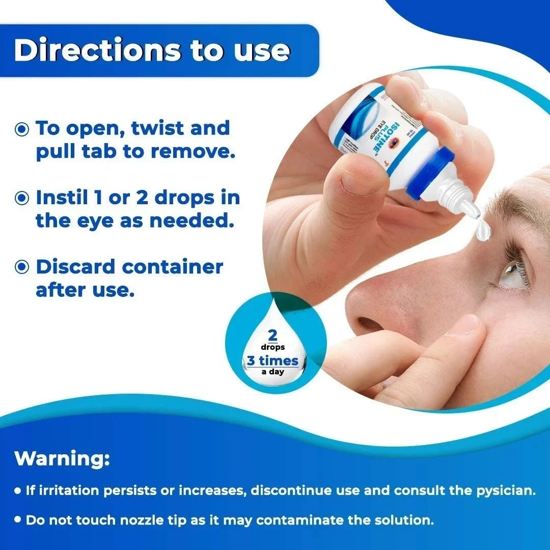 Eye Drops Isotine Plus Ayurvedic Eye Care Glaucoma Sore Eye Clear Vision 3X10ml thumbnail