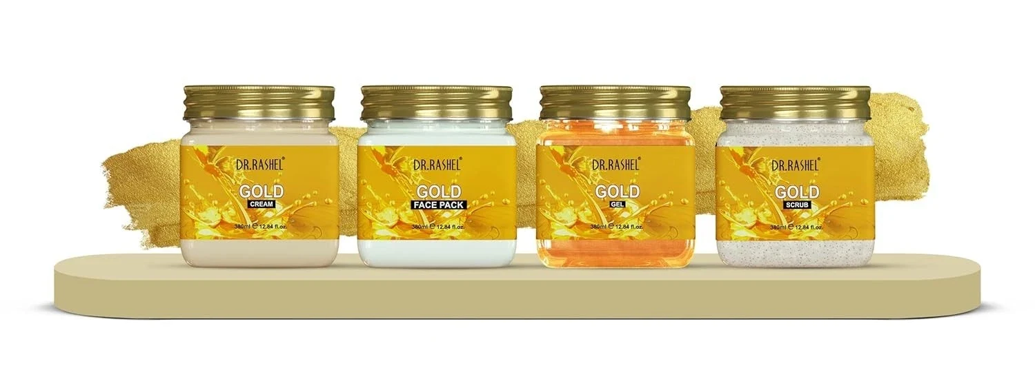 DR.RASHEL Gold Pack Facial Kit For Instant Glow , Anti-Ageing & Fairness 1520g
