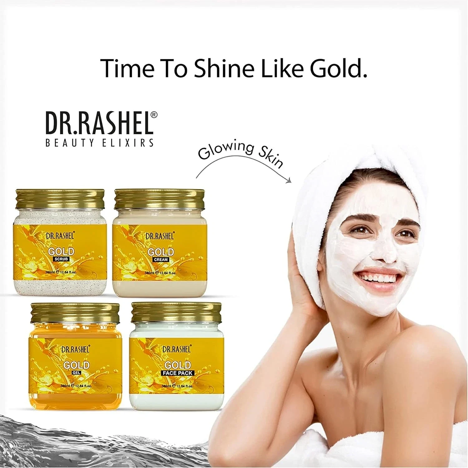 DR.RASHEL Gold Pack Facial Kit For Instant Glow , Anti-Ageing & Fairness 1520g thumbnail