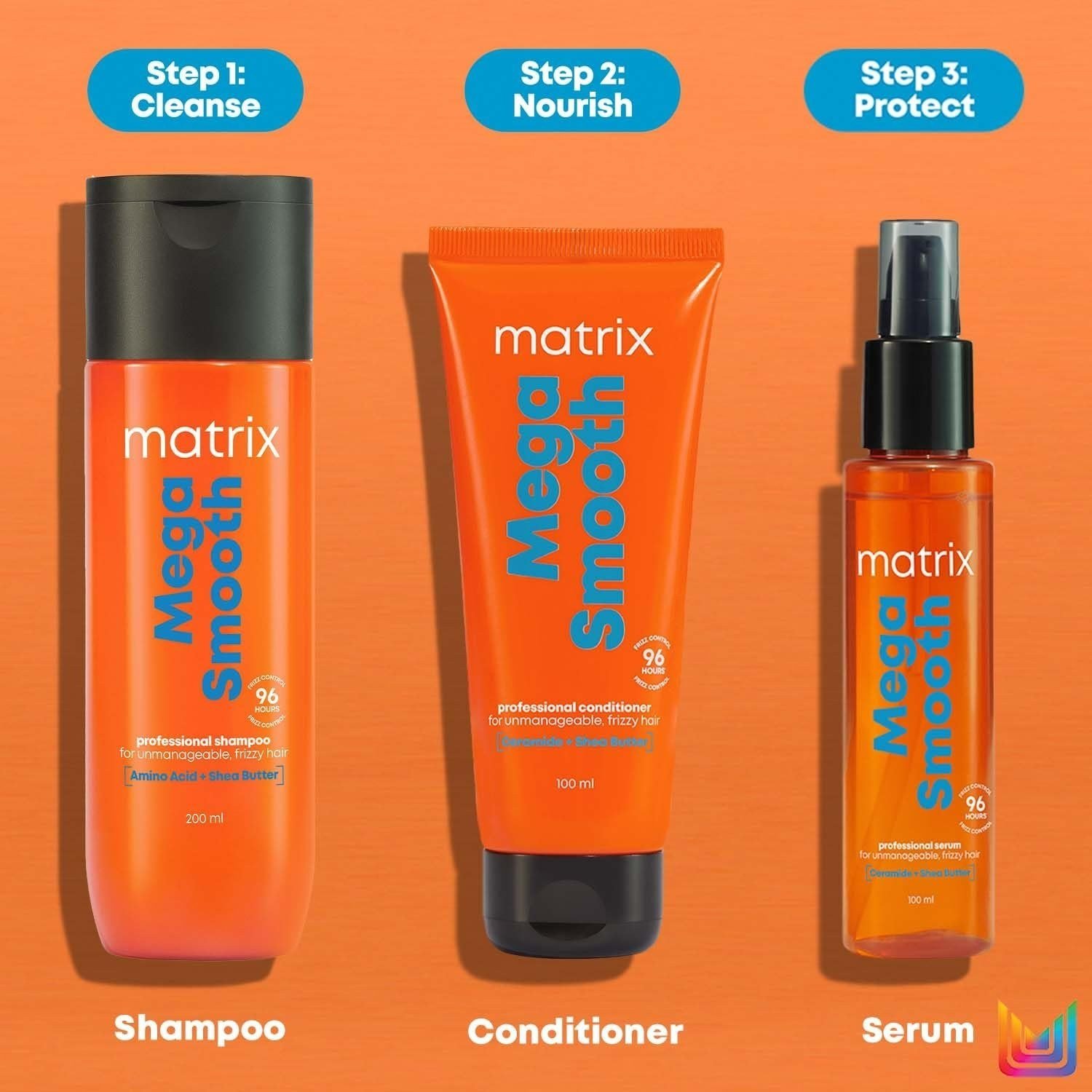 MATRIX Mega Smooth Serum for Frizzy, Unmanageable Hair | Defy Frizz for 4 Days thumbnail