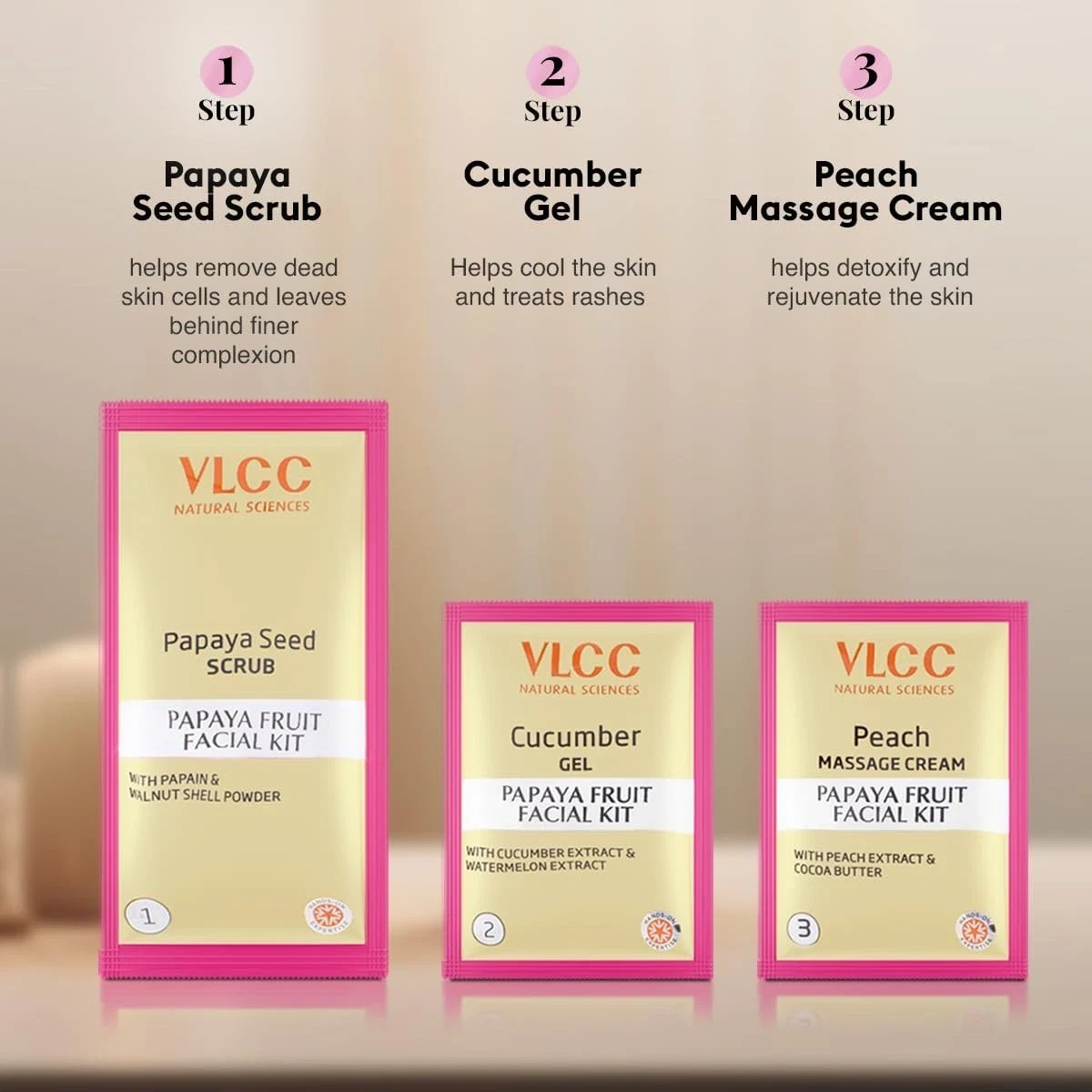 VLCC Salon Series Fruit Facial Kit 6 Facials For Tight and Light Skin Tone 300g thumbnail