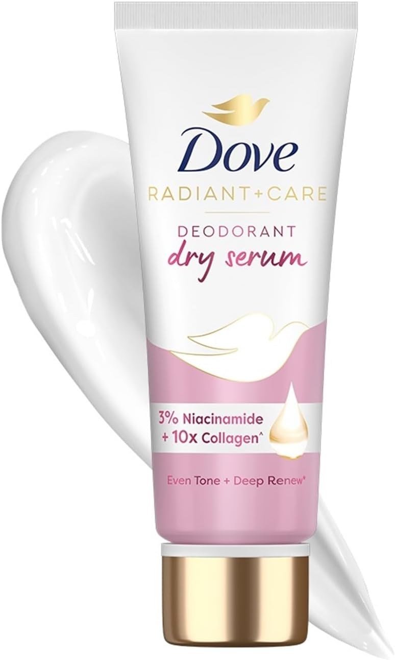 Dove Radiant + Care Deodorant Dry Serum, 3% Niacinamide, 10X Vegan Collagen, 48 Hour Protection 45ml
