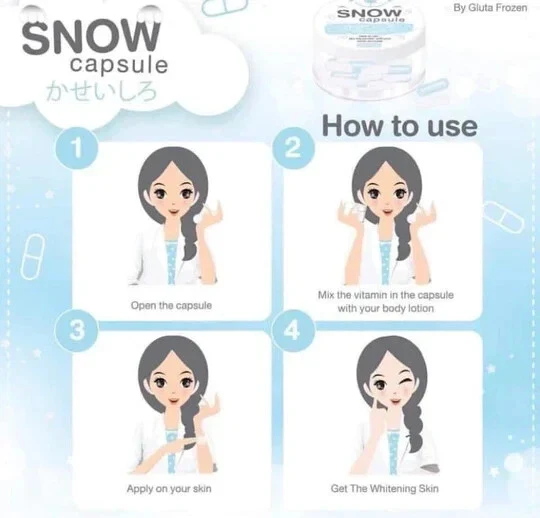 Snow Capsules For Skin Tightening & Fairness With L-Glutathione & ALA 30Caps thumbnail