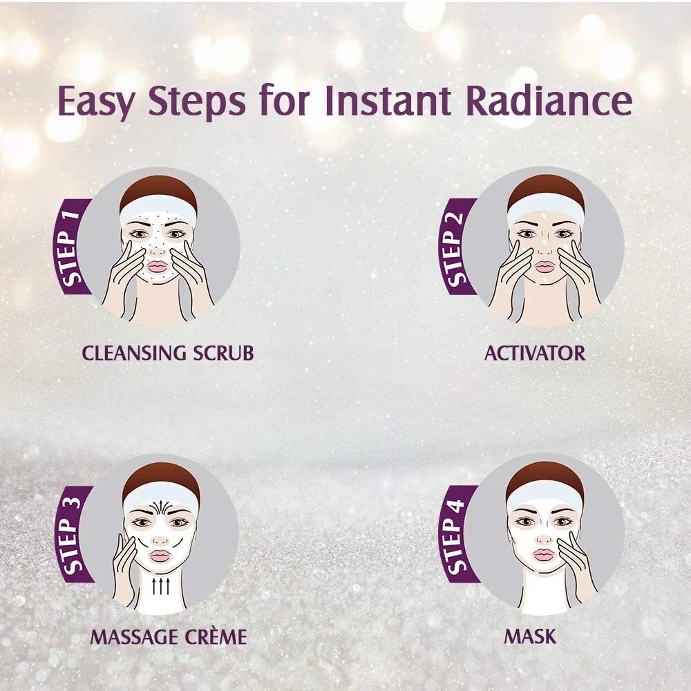 Lotus Herbals Radiant Diamond Cellular Radiance 4 In 1 Facial Kit 4x37g thumbnail