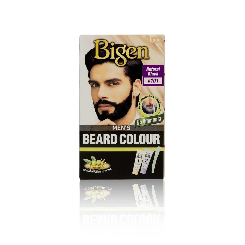 Bigen Mens Beard Colour B101 Natural Black For perfectly covers gray Hairs thumbnail