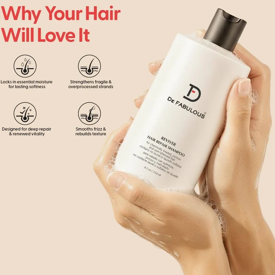 De Fabulous Reviver Hair Repair Shampoo 8.5 Fl. Oz. - 250ml thumbnail