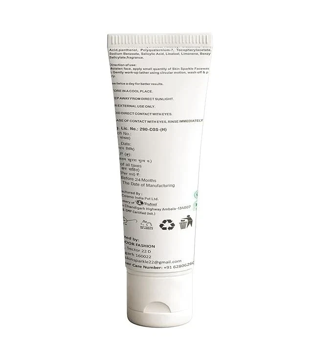 Skin Sparkle Lemon Face Wash With Lemon Extract,Betaine,Glycerin & Benzyl 120ml thumbnail