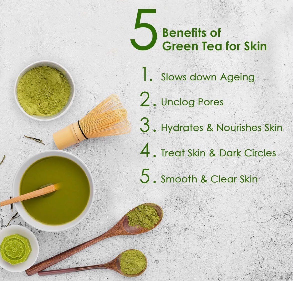 NutriGlow Green Tea Facial Kit 5-Pieces Skin Care Set For Deep Cleansing 250gm thumbnail
