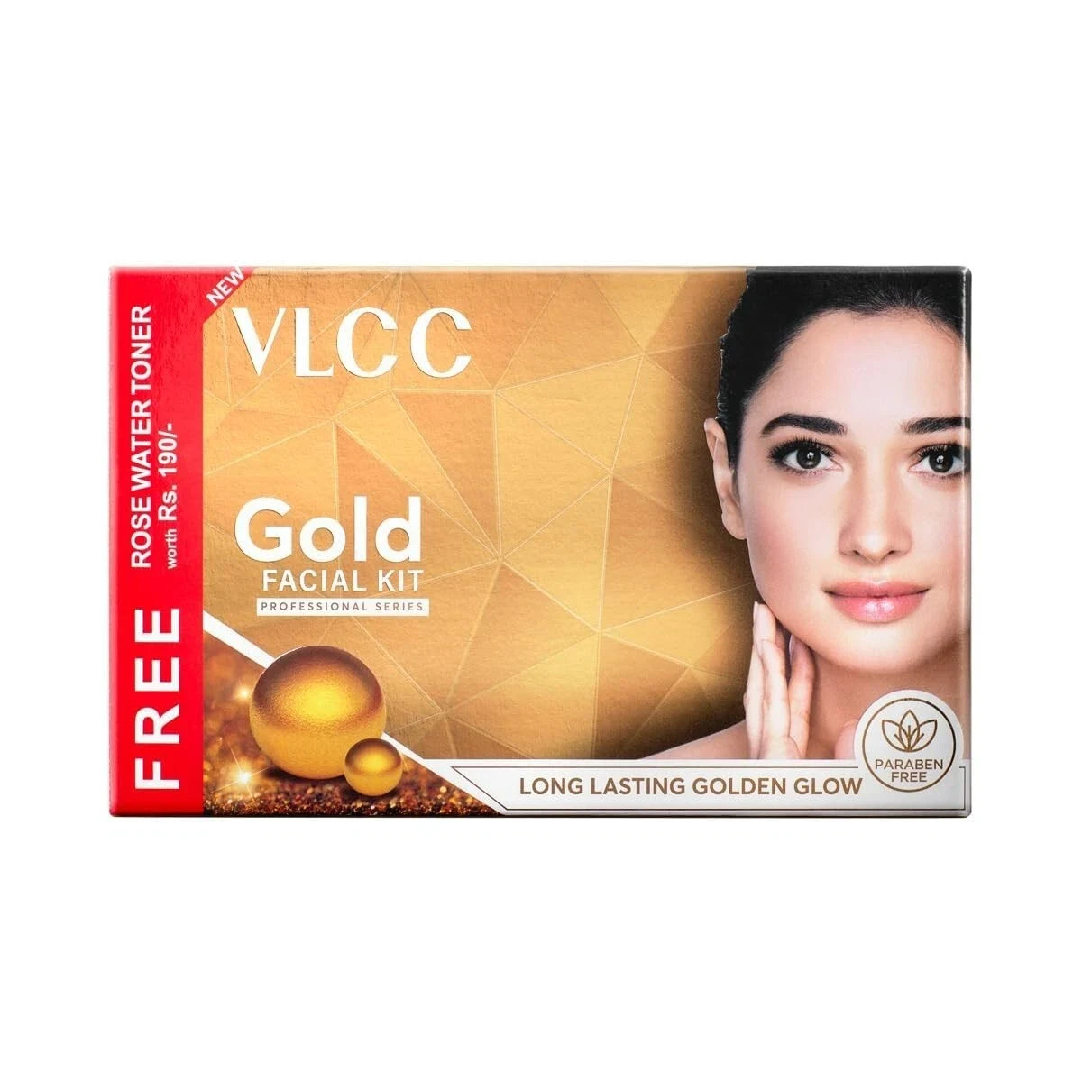 VLCC Gold Facial Kit + Free Rose Water Toner Cream 300gm ( Salon Series )
