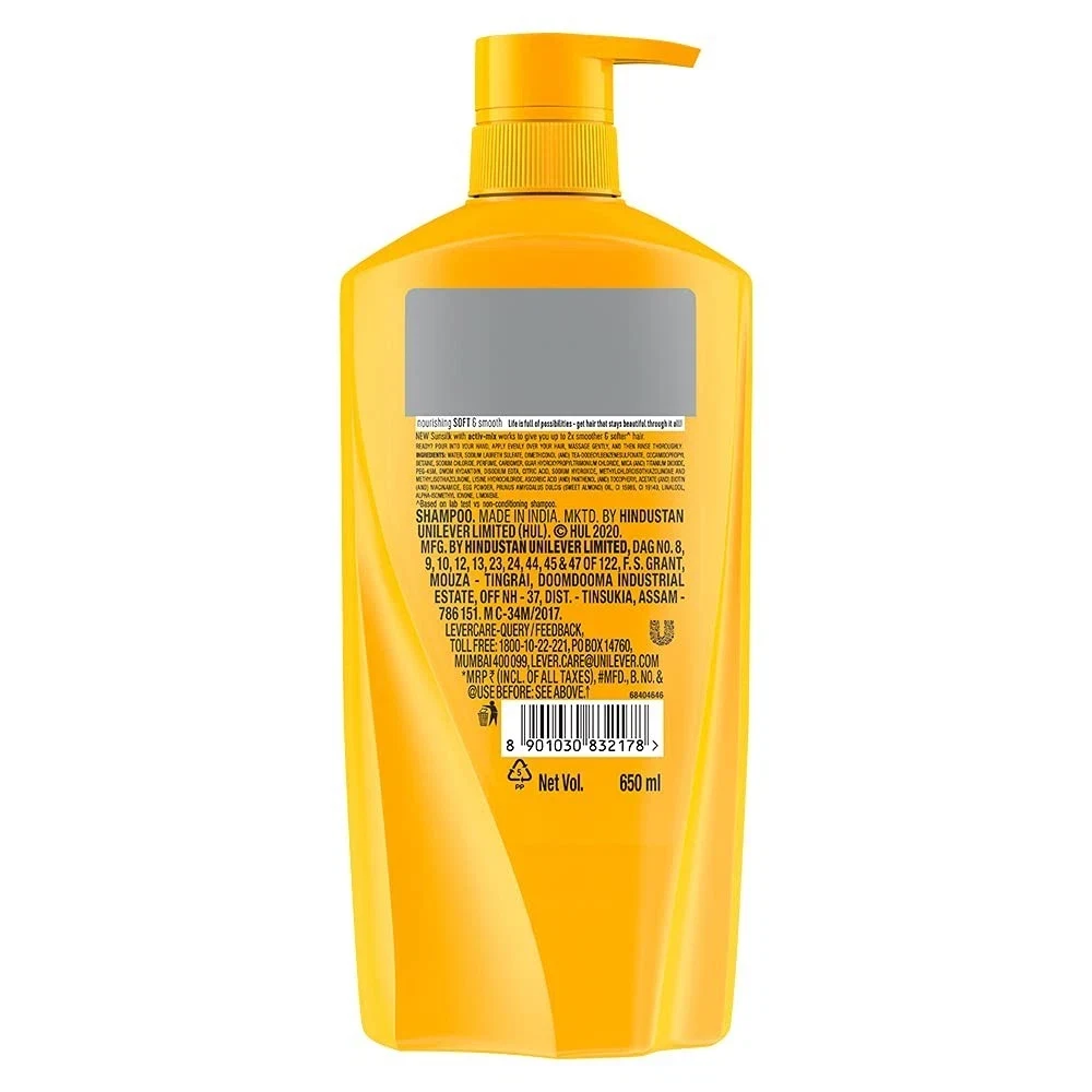 Sunsilk Nourishing Soft & Smooth Hair Shampoo Natural Oils Smoother Hair 650ml thumbnail