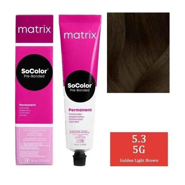 Matrix Socolor Pre-Bonded Permanent Color (5G Medium Gold Brown) 90ml