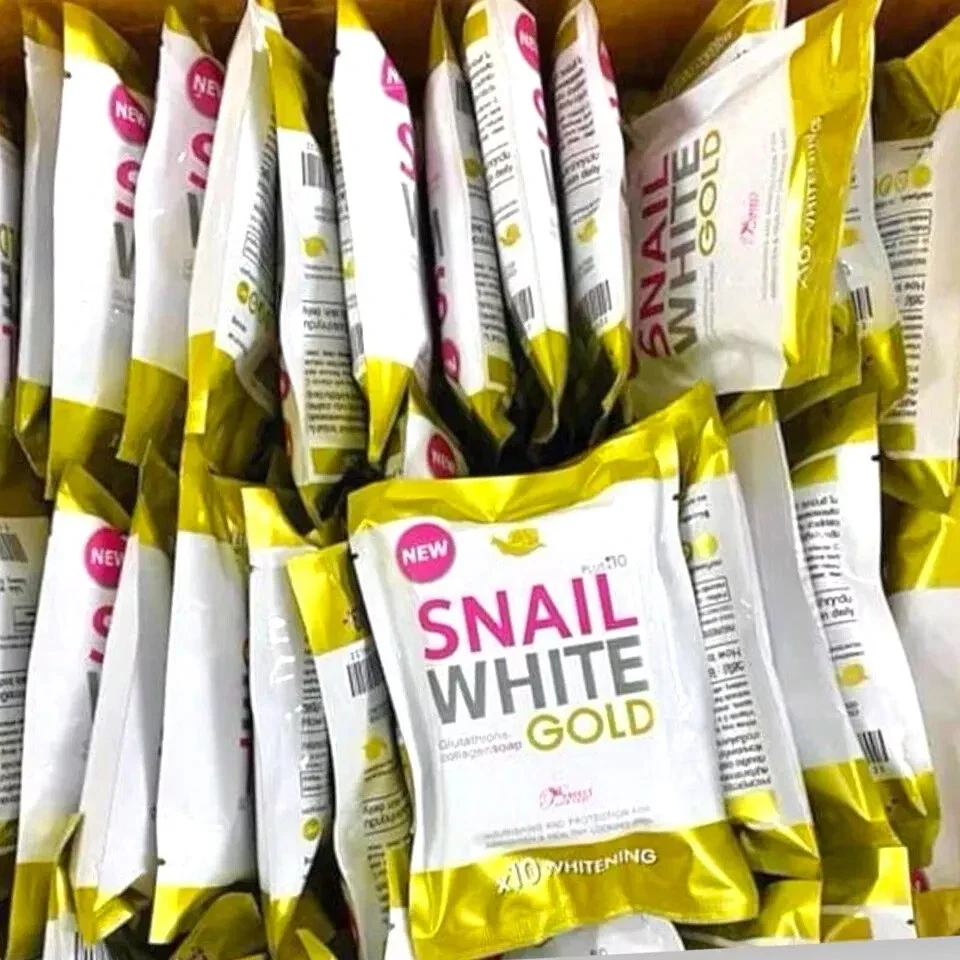 Snail Body White Gold Soap Premium For All Skin Type X 10 Whitening 70g thumbnail