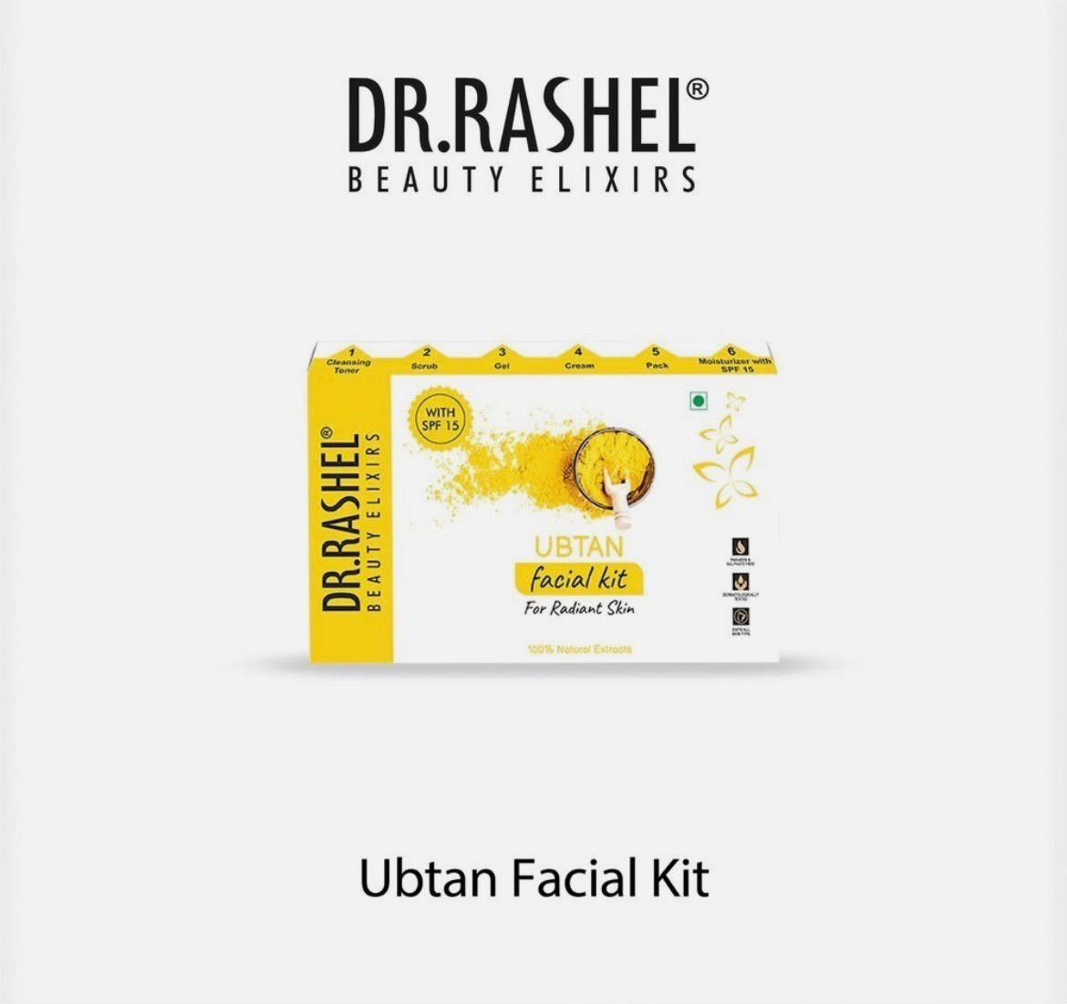 DR.RASHEL Ubtan Facial Kit For Glowing Skin Parlour Like Shine at Home- 140g
