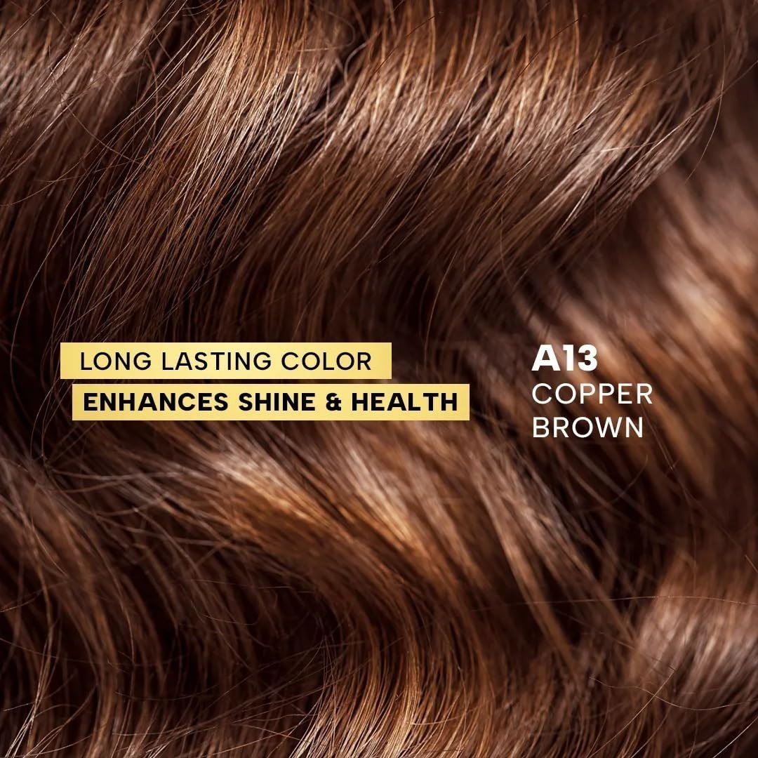 Berina Permanent Hair Color Cream A13 Copper Brown For Women & Men 60ML thumbnail