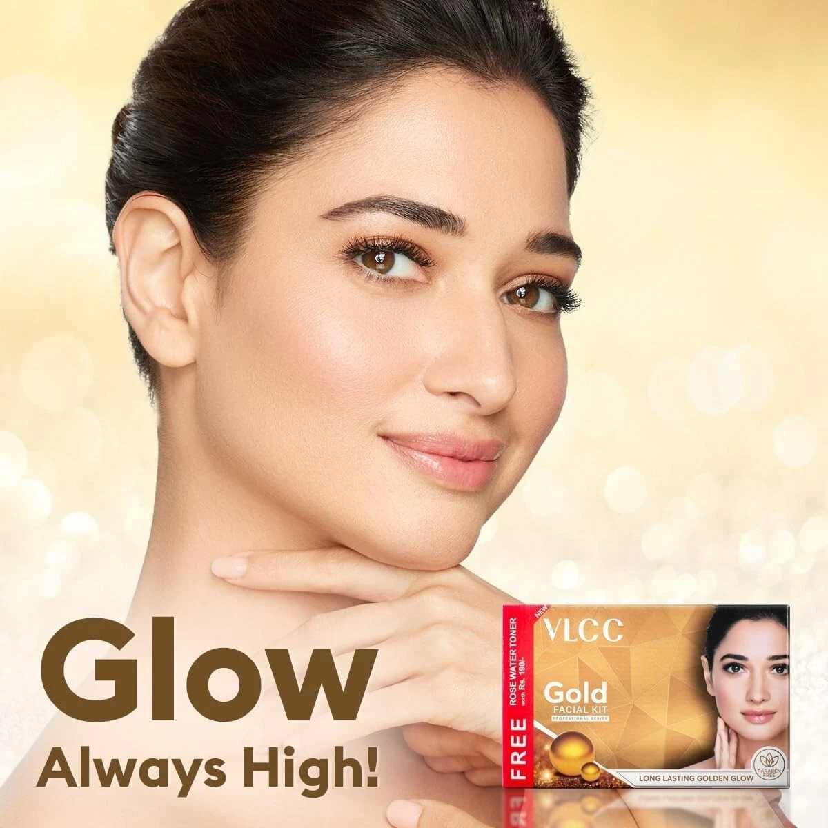 VLCC Gold Facial Kit + Free Rose Water Toner Cream 300gm ( Salon Series ) thumbnail