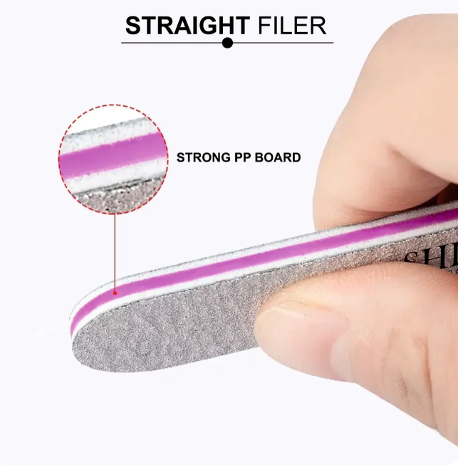 SHILLS Professional Straight Nail File 100/180 Grit (pack of 3) thumbnail