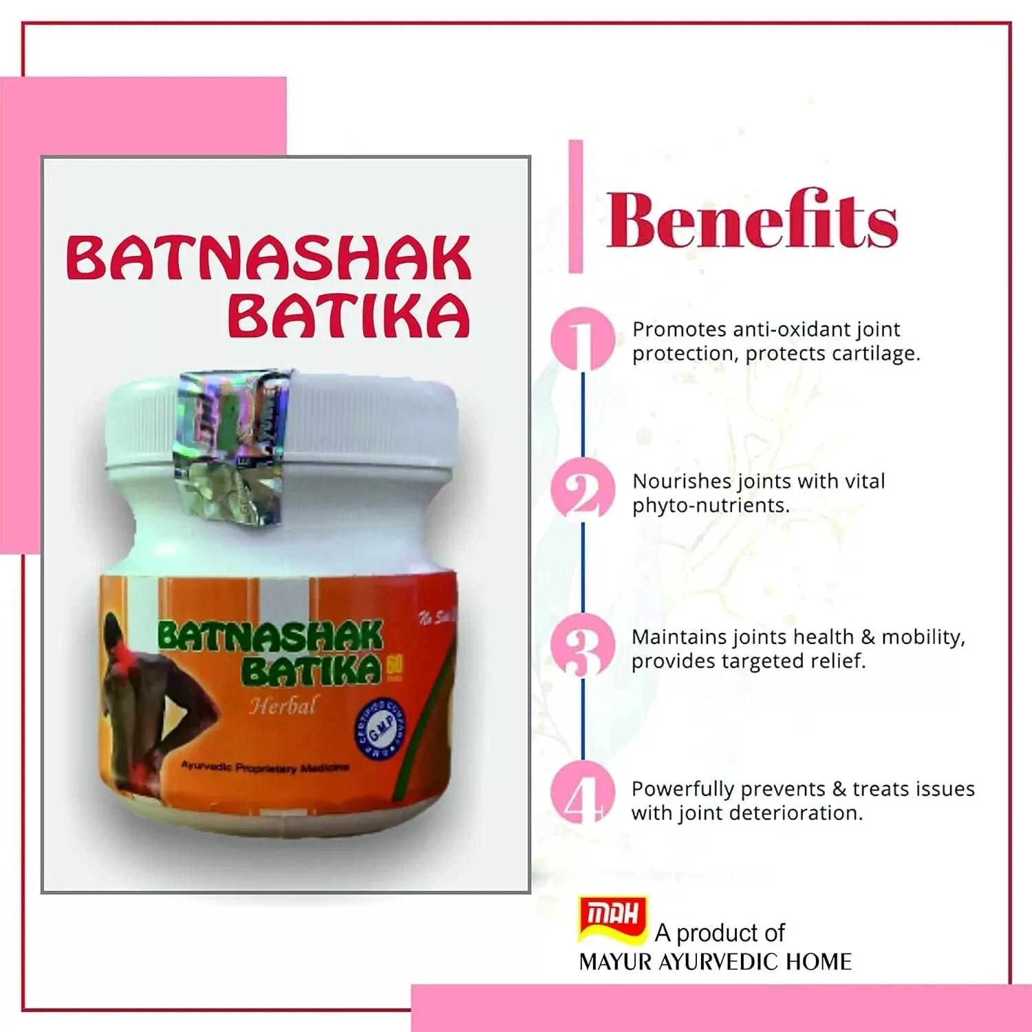Batnashak Batika Tablets, Preservatives Free, Natural & Ayurved 60Tab thumbnail
