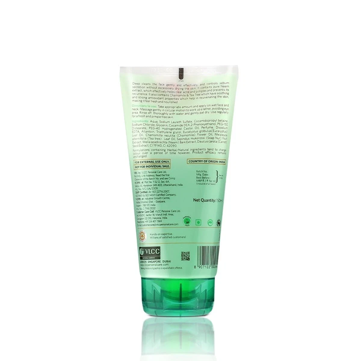 VLCC Neem Face Wash For Fights Acne & Pimples With Chamomile,Tea Tree 150g+150g thumbnail