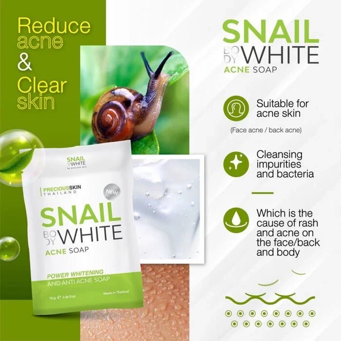 Snail White Acne Soap with Power Whitening and Anti Acne Soap