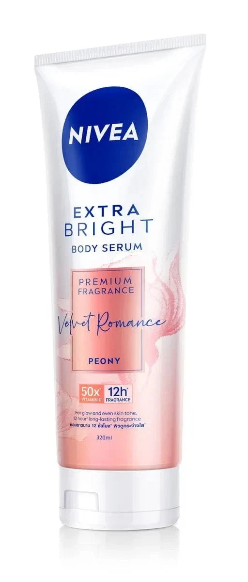 Nivea Extra Bright Body Serum Premium Fragrance Velvet Romance Peony 320ml thumbnail