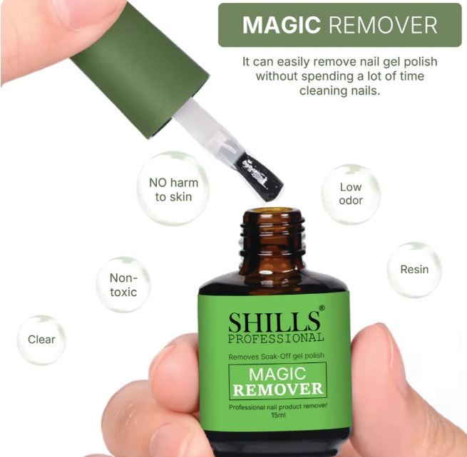 SHILLS Professional Magic Remover Soak-Off Gel Nail Polish Remover 15ml Bottle thumbnail