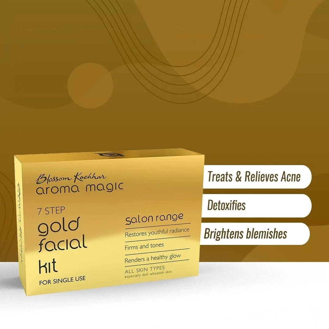 Aroma Magic Gold 7-step Facial Kit For Healthy & youthful glowing Skin 225g thumbnail