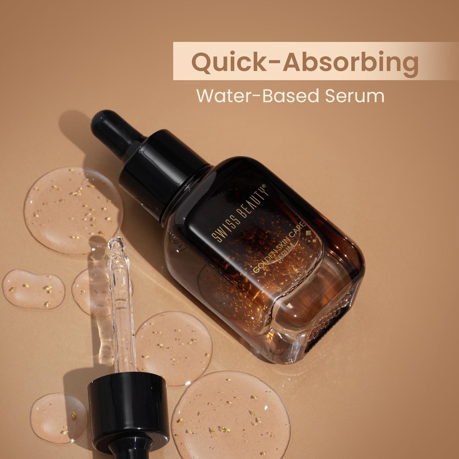 Swiss Beauty 24K Gold Face Serum For Glowing Skin | Light Weight, Non Greasy Serum With Anti Ageing Formula | 40ml thumbnail