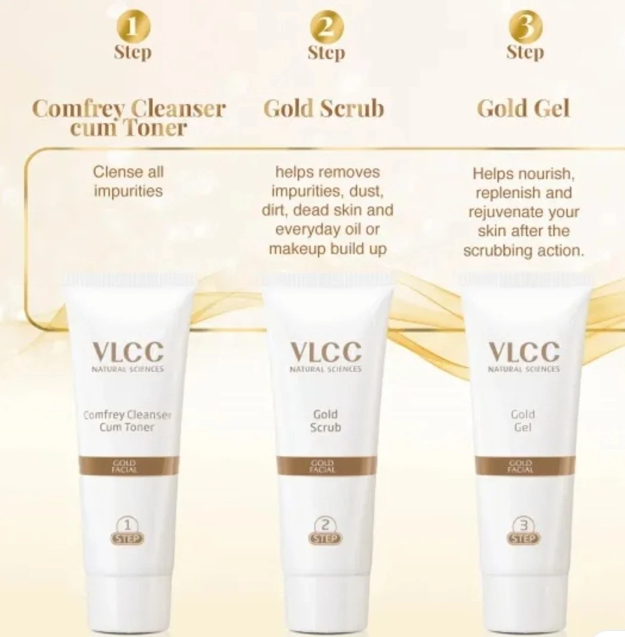 VLCC Natural Sciences Gold Facial Kit for Luminous and Radiant Complexion 60g thumbnail