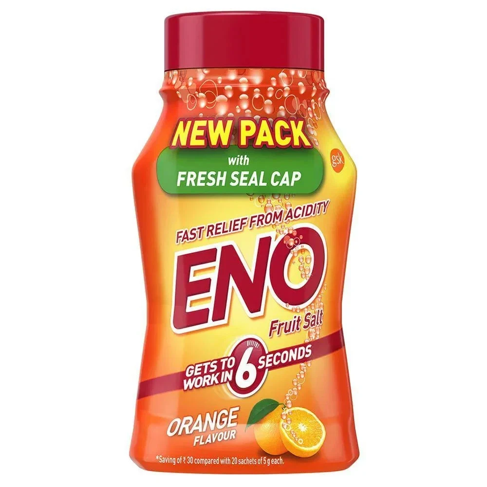 ENO ORANGE Fruit Salt Powder Regular Flavour Fast Relief From Acidity 100g X 3 thumbnail