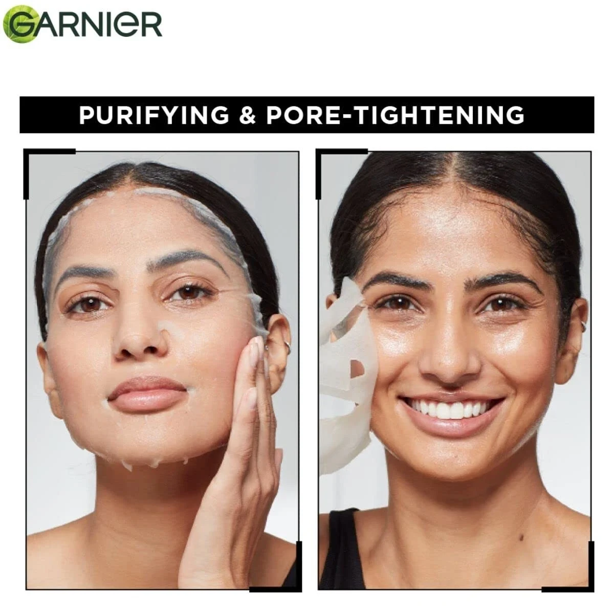 Garnier Skin Naturals Pure Charcoal Black Serum Face Mask For Hydrating Skin 28g thumbnail