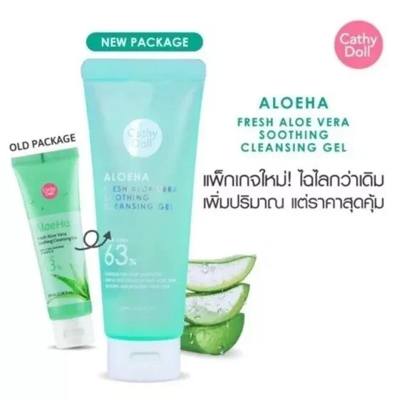 Cathy Doll AloeHa Fresh Aloe Vera Soothing Cleansing Gel Intense Formula 120ml thumbnail