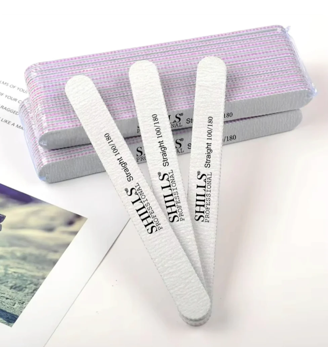 SHILLS Professional Straight Nail File 100/180 Grit (pack of 3) thumbnail