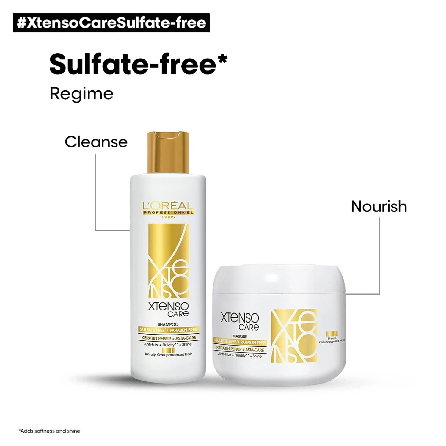 Loreal Professionnel Xtenso Care Sulfate-free* Shampoo For All Hair Type- 250ml thumbnail