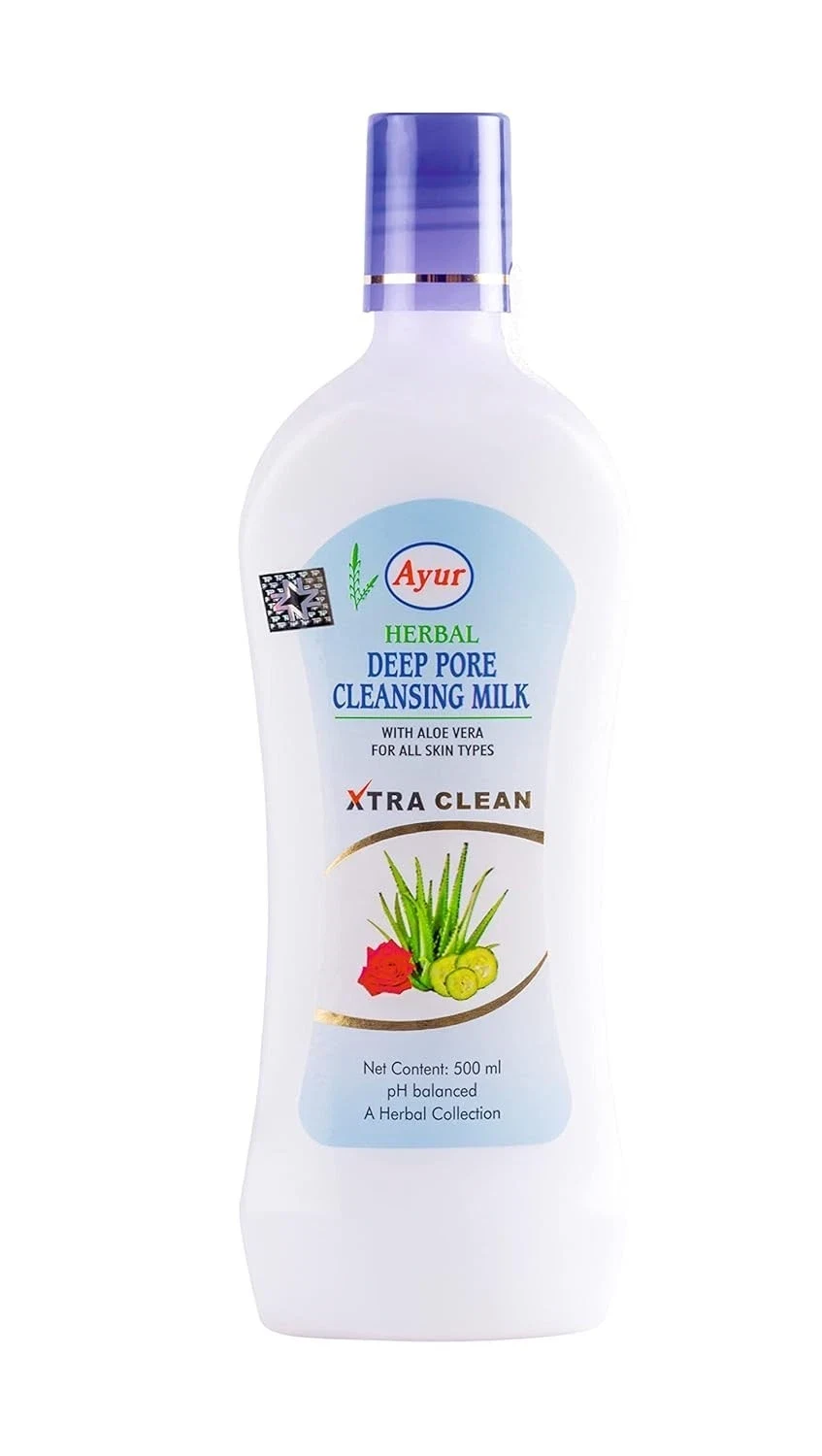 Ayur Herbals Deep Pore Cleansing Milk With Alovera Rose & Cucumber 1000 ML