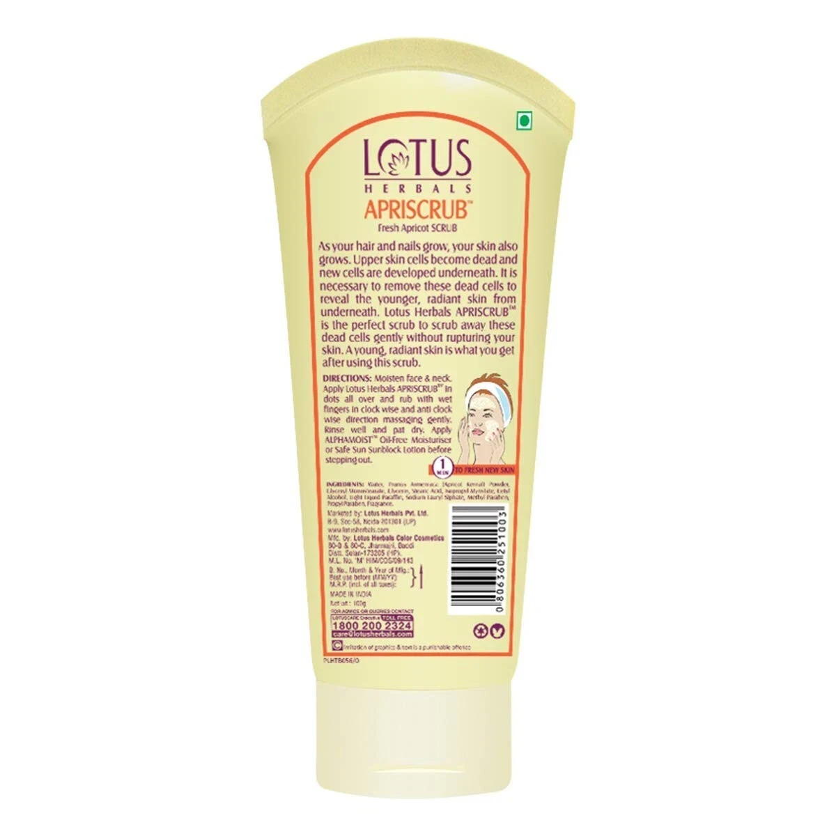 Lotus Herbals Apriscrub Fresh Apricot Scrub, 100g thumbnail
