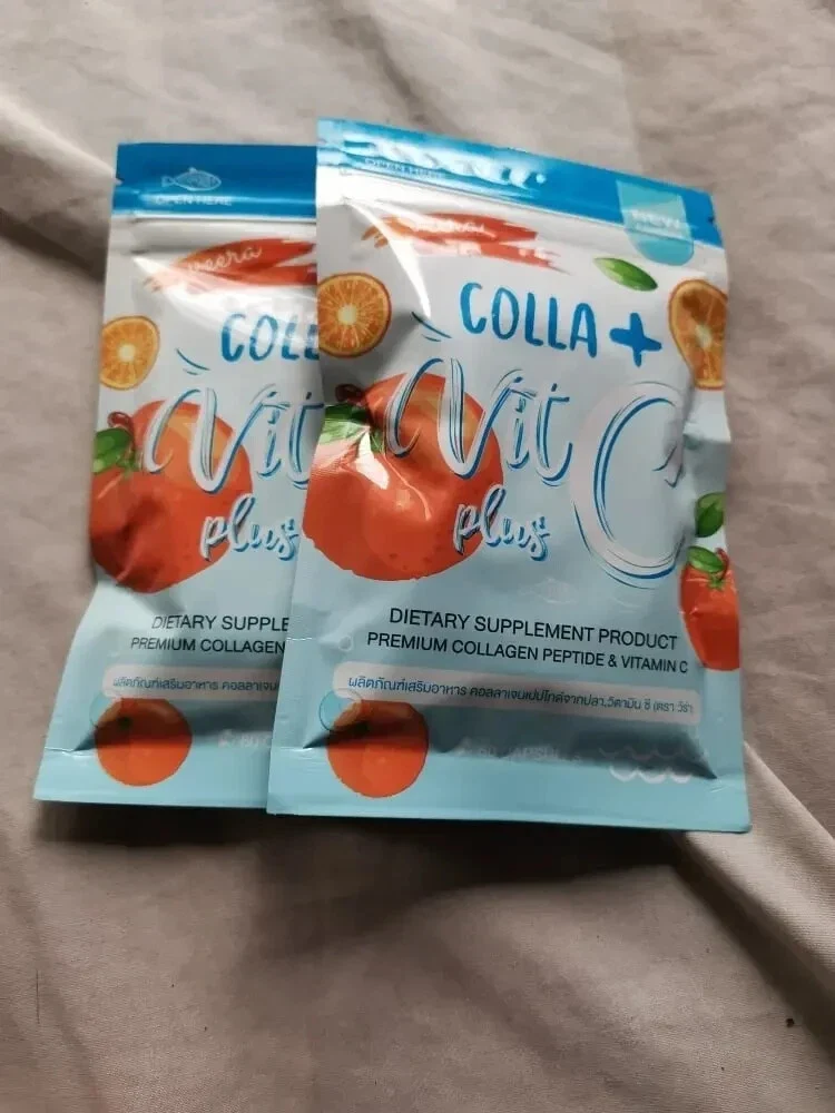 Veera Colla Vit C Plus Premium collagen Brighten Lightening Skin Whitening 60Cap thumbnail