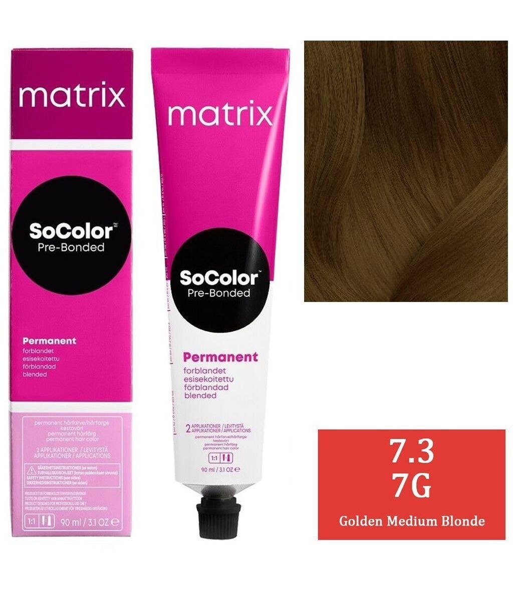 Matrix Socolor Pre-Bonded Permanent Color (7G Golden Medium Blonde) 90ml