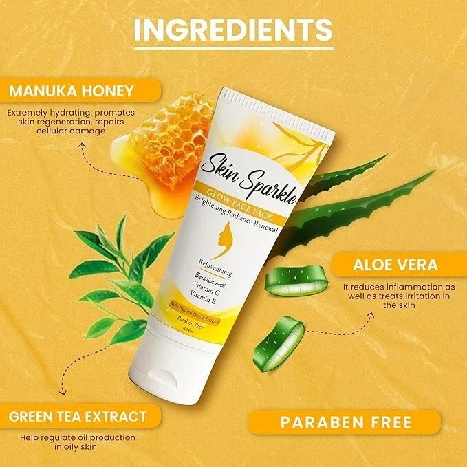 Skin Sparkle Glow Face Pack For Brightening Radiance Renewal Rejuventaing 100ml thumbnail
