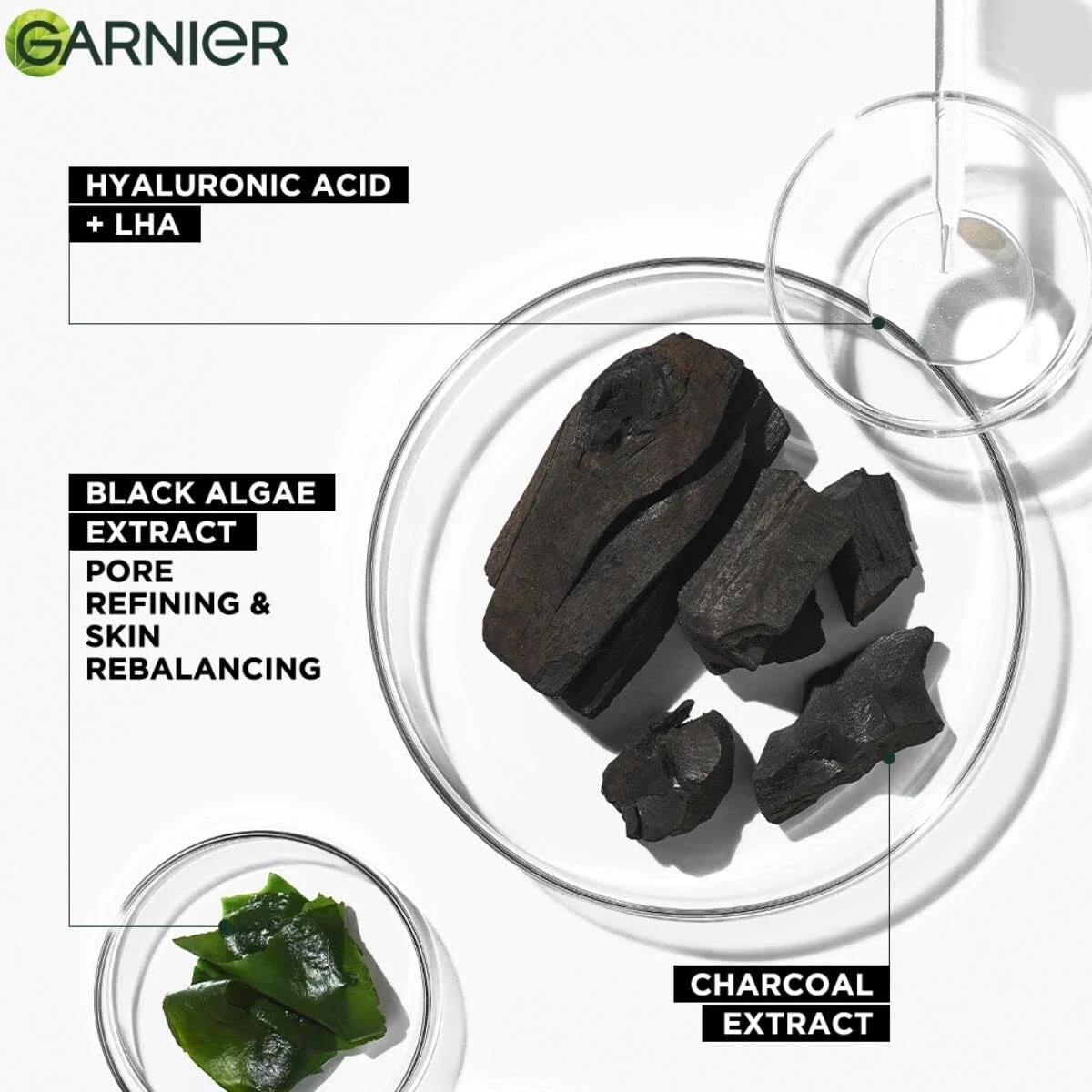 Garnier Skin Naturals Pure Charcoal Black Serum Face Mask For Hydrating Skin 28g thumbnail